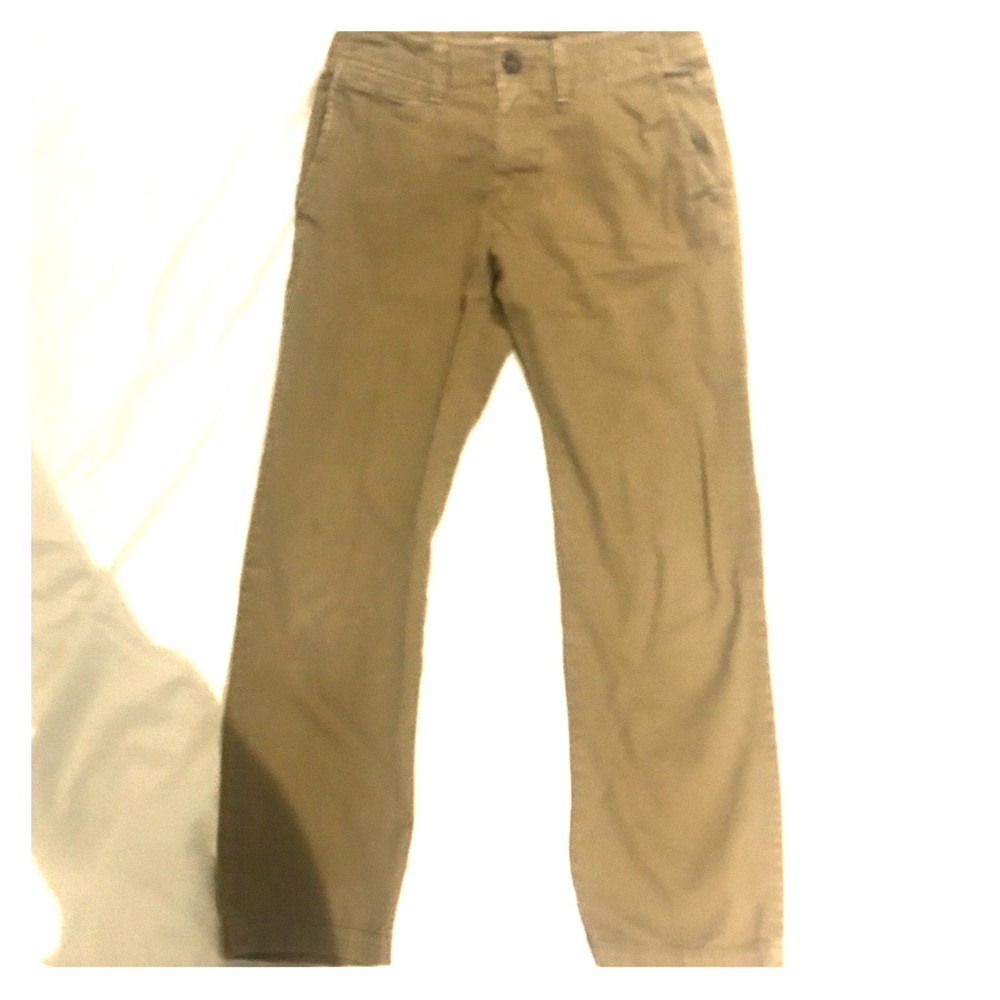 Mens American Eagle Slim Straight 26/28 Dark Khaki
